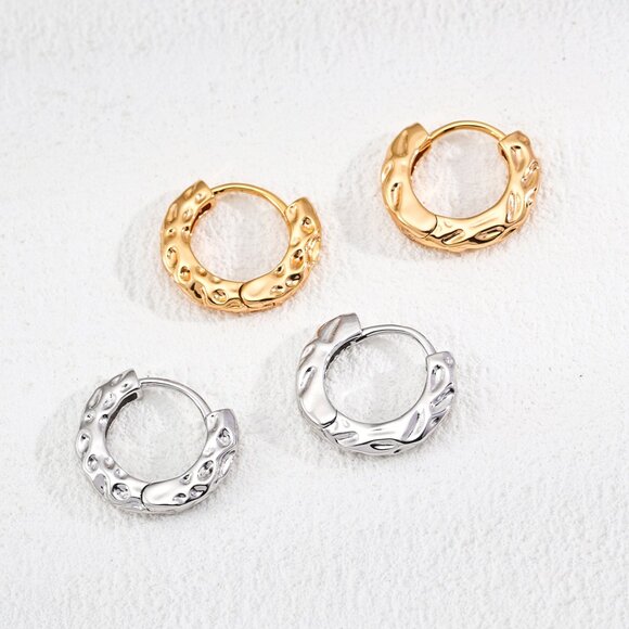 ✨ Artisan Original Convertible Pearl Charm Hoop Earrings | 2-in-1 S925 Gold - Picture 8 of 14
